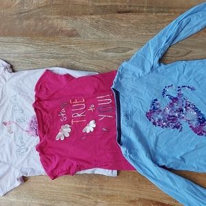 hot pink, Purple, and white pink  T shirts